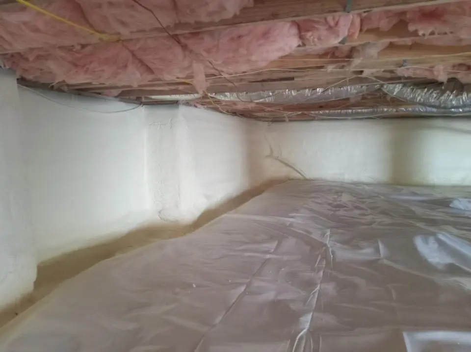 Crawl space encapsulation with closed-cell spray foam for Metal Roof Coating in Westfield